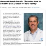 Dentist in Newport Beach offers helpful tips to find the best dentist for your family