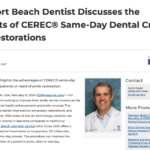 Newport Beach Dentist on CEREC Crowns